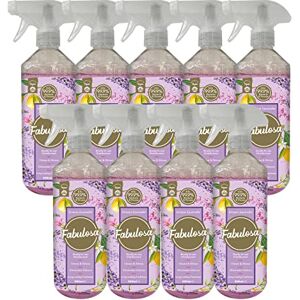 Fabulosa Antibacterial Disinfectant Spray, All Purpose Multi Surface Cleaner, 500ml, 9 pack, Lemon Lavender Fabulosa Antibacterial Disinfectant Spray, All Purpose Multi Surface Cleaner, 500ml, 9 pack, Lemon Lavender