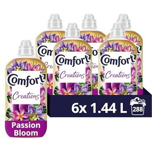Comfort Creations Passion Bloom Fabric Conditioner with Stay Fresh technology for 100 days of freshness + fragrance* 288 washes (6x 1.44 L ) Comfort Creations Passion Bloom Fabric Conditioner with Stay Fresh technology for 100 days of freshness + fragrance* 288 washes (6x 1.44 L )