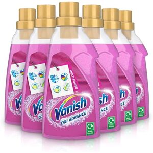 Vanish Gold Oxi Action Gel Fabric Stain Remover, 750ml Removes stains, brightens colours & removes odours Colour safe concentrated formula 6 pack 6 Bottles x 750ml (4.5L),package may vary Vanish Gold Oxi Action Gel Fabric Stain Remover, 750ml Removes stains, brightens colours & removes odours Colour safe concentrated formula 6 pack 6 Bottles x 750ml (4.5L),package may vary