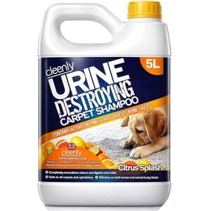 Cleenly Urine Destroying Enzyme Pet Carpet Shampoo Cleaning Detergent (5 Litres) Digests Urine Salts Gets Rid of Urine, Vomit, and Faeces Stains Cleenly Urine Destroying Enzyme Pet Carpet Shampoo Cleaning Detergent (5 Litres) Digests Urine Salts Gets Rid of Urine, Vomit, and Faeces Stains