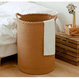 Homlikelan 72L Cotton Woven Laundry Hamper,Laundry Basket for Blankets,Pillows,Toys,Shoes Tall Clothes Hamper Light Brown 22''H 16''D Homlikelan 72L Cotton Woven Laundry Hamper,Laundry Basket for Blankets,Pillows,Toys,Shoes Tall Clothes Hamper Light Brown 22''H 16''D