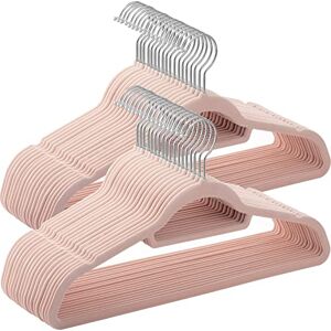 SONGMICS Velvet Hangers, 50 Pack, Non-Slip Clothes Hangers, 0.6 cm Thickness, Space Saving, 360° Swivel Hooks, 43.5 cm Long, for Coat, Jacket, Shirt, Dress, Trousers, Light Pink CRF50PK SONGMICS Velvet Hangers, 50 Pack, Non-Slip Clothes Hangers, 0.6 cm Thickness, Space Saving, 360° Swivel Hooks, 43.5 cm Long, for Coat, Jacket, Shirt, Dress, Trousers, Light Pink CRF50PK