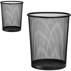 D.RECT Waste Paper Bin 19L - Office Paper Basket - XXL Black - Pack of 2 D.RECT Waste Paper Bin 19L - Office Paper Basket - XXL Black - Pack of 2