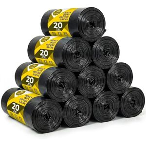 Roe Tenpo 200 Pack Black Bin Bags 75L, 30 Microns – Leak-Proof, Strong Plastic Bin Liners – Refuse Sacks Ideal for Kitchen, Home, DIY & Garden, Household, Office & Catering Roe Tenpo 200 Pack Black Bin Bags 75L, 30 Microns – Leak-Proof, Strong Plastic Bin Liners – Refuse Sacks Ideal for Kitchen, Home, DIY & Garden, Household, Office & Catering