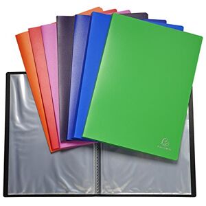 Exacompta Ref 8820E Semi-Rigid PP Display Book Suitable for A4 Documents, Wipe able Cover, 500 Micron Polypropylene, 20 Pockets, 40 Viewing Pages Assorted Colours (Pack of 10) Exacompta Ref 8820E Semi-Rigid PP Display Book Suitable for A4 Documents, Wipe able Cover, 500 Micron Polypropylene, 20 Pockets, 40 Viewing Pages Assorted Colours (Pack of 10)