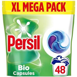 Persil Bio 4 in 1 fast-dissolving laundry capsules, lifts stains 1st time while leaving laundry fresh even in quick & cold washes 48 washes Persil Bio 4 in 1 fast-dissolving laundry capsules, lifts stains 1st time while leaving laundry fresh even in quick & cold washes 48 washes