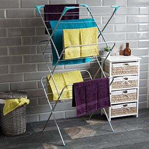 Home Discount Home Vida Clothes Drying Rack Foldable 3 Tier Clothes Airer with 14m Drying Space, Foldable Design, Indoor/Outdoor Use, Silver Home Discount Home Vida Clothes Drying Rack Foldable 3 Tier Clothes Airer with 14m Drying Space, Foldable Design, Indoor/Outdoor Use, Silver