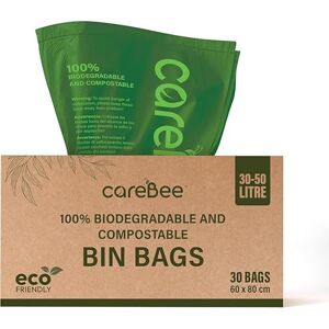 CareBee CareeBee Biodegradable Kitchen Bin Bags– 100% Compostable, Made from Corn Starch & PBAT– Eco-Friendly, Leak-proof, Tear-Resistant– Food Waste Bags for Home & Office (30-50L, 30 Bags) CareBee CareeBee Biodegradable Kitchen Bin Bags– 100% Compostable, Made from Corn Starch & PBAT– Eco-Friendly, Leak-proof, Tear-Resistant– Food Waste Bags for Home & Office (30-50L, 30 Bags)