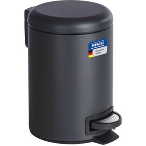 WENKO 22143100 Pedal bin Leman Black Capacity: 3 l, Steel, 17 x 25 x 22.5 cm, Black WENKO 22143100 Pedal bin Leman Black Capacity: 3 l, Steel, 17 x 25 x 22.5 cm, Black