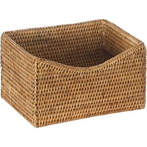 Kouboo La Jolla Rattan Organizing and Shelf Basket, Honey-Brown, Wicker Kouboo La Jolla Rattan Organizing and Shelf Basket, Honey-Brown, Wicker