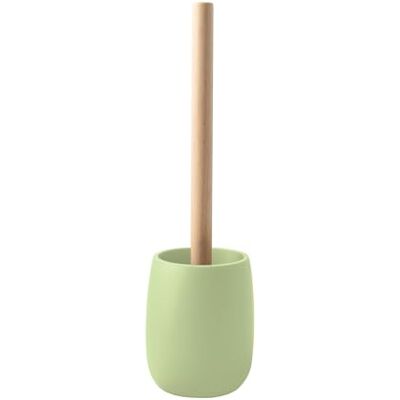 Spirella Sven toilet brush made of polyresin, 10 x 35 cm, allows effective cleaning, modern design and elegant finishes, easy to clean, robust and reliable, matcha Spirella Sven toilet brush made of polyresin, 10 x 35 cm, allows effective cleaning, modern design and elegant finishes, easy to clean, robust and reliable, matcha