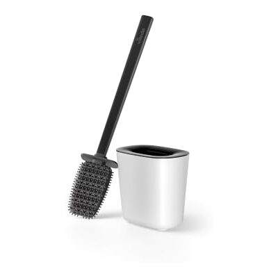 Vileda Toilet Brush with Container, White, Toilet Set with Edge Cleaner Vileda Toilet Brush with Container, White, Toilet Set with Edge Cleaner