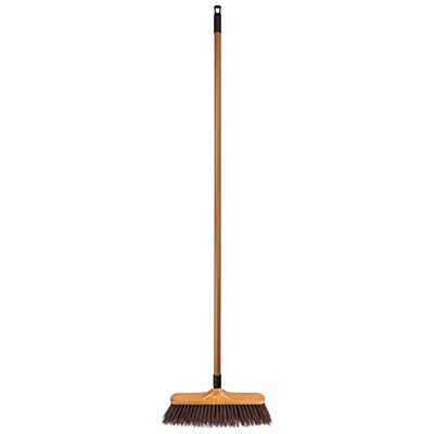 Elliott 29 cm Synthetic Fibre Wood Effect Stiff Bristle Broom Head with 1.2 m Handle Ideal for Indoor use at Home Elliott 29 cm Synthetic Fibre Wood Effect Stiff Bristle Broom Head with 1.2 m Handle Ideal for Indoor use at Home