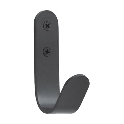 EVI Herrajes Hook Towel Holder Anthracite Grey Wall Hook Stainless Steel Screw-Mount for Hanging Clothes, Towels, or Accessories Mod. 173CTGR EVI Herrajes Hook Towel Holder Anthracite Grey Wall Hook Stainless Steel Screw-Mount for Hanging Clothes, Towels, or Accessories Mod. 173CTGR