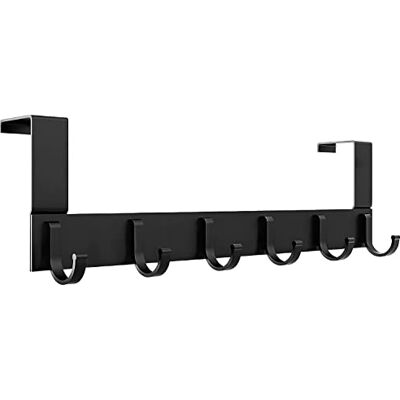 AIQINU Portable Stainless Steel Door Hook - Space Saver - Wall Mount - Black - Wall Hook Type AIQINU Portable Stainless Steel Door Hook - Space Saver - Wall Mount - Black - Wall Hook Type