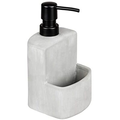WENKO Festival washing-up liquid dispenser, refillable soap dispenser made of robust concrete in grey, compartment for the washing-up sponge perfect for the kitchen, 380 ml, 10 x 18 x 10 cm, concrete WENKO Festival washing-up liquid dispenser, refillable soap dispenser made of robust concrete in grey, compartment for the washing-up sponge perfect for the kitchen, 380 ml, 10 x 18 x 10 cm, concrete