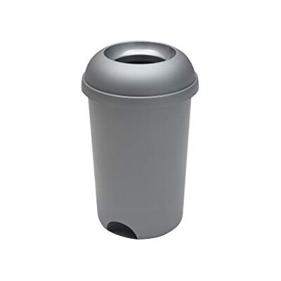 Addis Open 50 Litre Recycling Office Commercial Business Utility Waste Home Laundry Clothes, Metallic Grey Complete bin, 519099AMP Addis Open 50 Litre Recycling Office Commercial Business Utility Waste Home Laundry Clothes, Metallic Grey Complete bin, 519099AMP