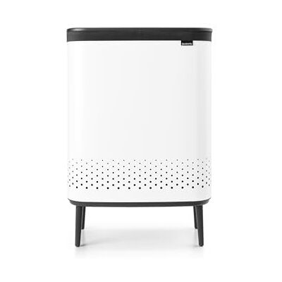 Brabantia Bo Laundry Bin Hi 2 x 45L Dirty Clothes Hamper 2 Compartments Lid with Quick-Drop Opening Removable Cotton Bag Portable & Hygienic Bedroom & Bathroom Accessory White Brabantia Bo Laundry Bin Hi 2 x 45L Dirty Clothes Hamper 2 Compartments Lid with Quick-Drop Opening Removable Cotton Bag Portable & Hygienic Bedroom & Bathroom Accessory White