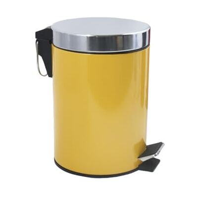 MSV , MS4915 Bathroom Waste Bin with Pedal 3 litres with Removable Inner Bucket, Plastic, Saffron Yellow MSV , MS4915 Bathroom Waste Bin with Pedal 3 litres with Removable Inner Bucket, Plastic, Saffron Yellow