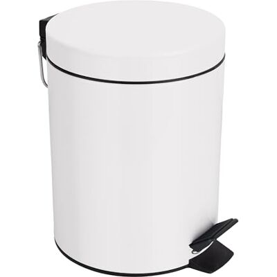 Spirella Cosmetic Bin Sydney White Trash Bin Pedal Bin 3 Litres with removable inner bin Spirella Cosmetic Bin Sydney White Trash Bin Pedal Bin 3 Litres with removable inner bin