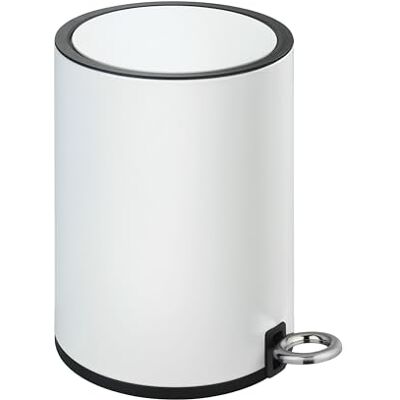 WENKO 22714100 Cosmetic Pedal Bin Monza Easy Close White Cosmetic Bin, trash can with soft close, capacity 3 L, steel, 18.5 x 25.5 x 24.5 cm WENKO 22714100 Cosmetic Pedal Bin Monza Easy Close White Cosmetic Bin, trash can with soft close, capacity 3 L, steel, 18.5 x 25.5 x 24.5 cm