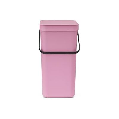 Brabantia Sort & Go Waste Bin 16L (Lilac Pink), Space-Efficient Plastic Recycle Container with Handle, Removable and Stay-Open Lid, Easy to Clean Kitchen Bin without Nooks and Rims Brabantia Sort & Go Waste Bin 16L (Lilac Pink), Space-Efficient Plastic Recycle Container with Handle, Removable and Stay-Open Lid, Easy to Clean Kitchen Bin without Nooks and Rims