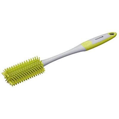 KitchenCraft Antibacterial Silicone Bottle Brush, 35 cm (14") Grey/Green KitchenCraft Antibacterial Silicone Bottle Brush, 35 cm (14") Grey/Green