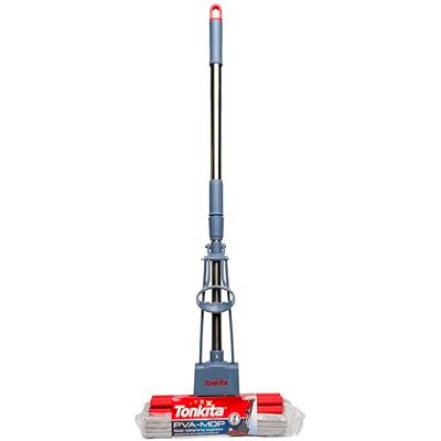 Tonkita PVA Mop Floor-Cleaning System – Super Absorbent Sponge with Lever Squeezing Mechanism Tonkita PVA Mop Floor-Cleaning System – Super Absorbent Sponge with Lever Squeezing Mechanism