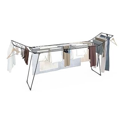 Colombo Brooklyn Extendable Clothes Airer Extendable Clothes Airer in Rustproof Steel with XXL Telescopic Wires 195-260 cm, Wings Block and Hanger Holder Drying Rack 25 m Made in Italy Colombo Brooklyn Extendable Clothes Airer Extendable Clothes Airer in Rustproof Steel with XXL Telescopic Wires 195-260 cm, Wings Block and Hanger Holder Drying Rack 25 m Made in Italy