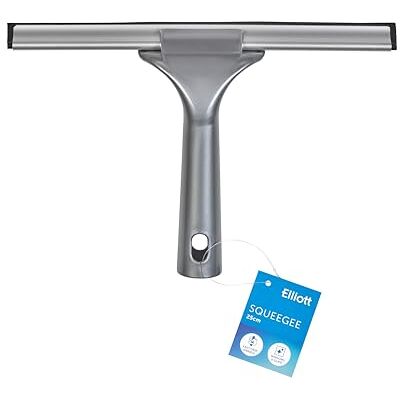 Elliott Multi-Purpose Window Squeegee perfect for streak free cleaning on Windows, shower screens, cars and mirrors, Aluminium frame housing a 25cm rubber squeegee with an ergonomic Grey Handle. Elliott Multi-Purpose Window Squeegee perfect for streak free cleaning on Windows, shower screens, cars and mirrors, Aluminium frame housing a 25cm rubber squeegee with an ergonomic Grey Handle.