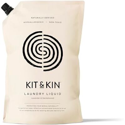 Kit & Kin Eco Laundry Detergent 1 Litre, Lavender & Sandalwood Kit & Kin Eco Laundry Detergent 1 Litre, Lavender & Sandalwood