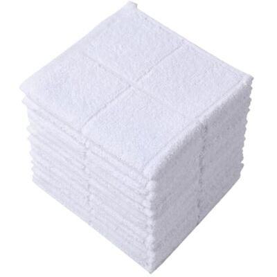 Glynniss Dishcloths Kitchen Highly Absorbent Dish Rags 100% Cotton Dish Cloths for Washing Dishes, Cleaning (30x30cm, 12 pcs, White) Glynniss Dishcloths Kitchen Highly Absorbent Dish Rags 100% Cotton Dish Cloths for Washing Dishes, Cleaning (30x30cm, 12 pcs, White)