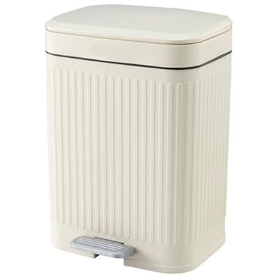 KITCHEN MOVE Aura Rectangular Plastic Pedal Bin 12L White KITCHEN MOVE Aura Rectangular Plastic Pedal Bin 12L White