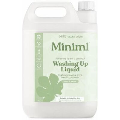 Miniml Washing Up Liquid Fig Leaf & Patchouli 5L Non Bio & Skin Sensitive Friendly Dish Wash Cleaner Plant Based Vegan & Cruelty Free Natural Cleaning Products Miniml Washing Up Liquid Fig Leaf & Patchouli 5L Non Bio & Skin Sensitive Friendly Dish Wash Cleaner Plant Based Vegan & Cruelty Free Natural Cleaning Products