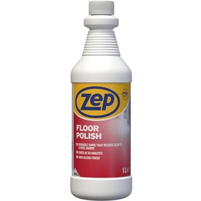 Zep Floor Polish 1L High Gloss Finish for Vinyl & Hard Floors, Anti-Slip Tested, Low VOC, Heavy Duty Surface Cleaner, Professional Shine & Scuff Resistance Covers up to 250m² Zep Floor Polish 1L High Gloss Finish for Vinyl & Hard Floors, Anti-Slip Tested, Low VOC, Heavy Duty Surface Cleaner, Professional Shine & Scuff Resistance Covers up to 250m²