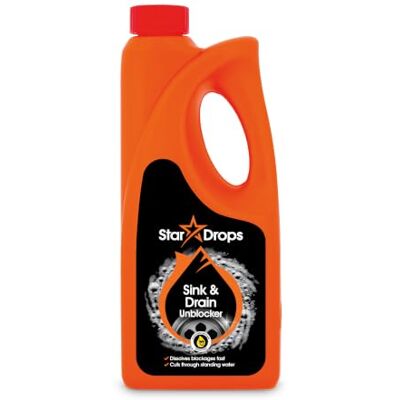 Stardrops Sink & Drain Unblocker Clear Blocked Sinks Drains & Pipes 500ml Stardrops Sink & Drain Unblocker Clear Blocked Sinks Drains & Pipes 500ml