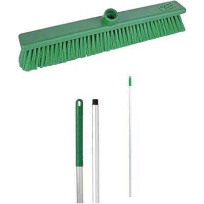 Scott Soft Washable Broom Head 45cm and 125cm Hygiene Handle for Indoor and Outdoor Sweeping (Green) Scott Soft Washable Broom Head 45cm and 125cm Hygiene Handle for Indoor and Outdoor Sweeping (Green)