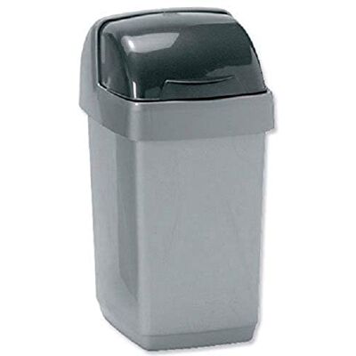 Addis 510504 10L Roll Top Bin Metallic Addis 510504 10L Roll Top Bin Metallic