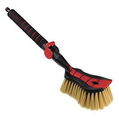 ToM PaR Washing Brush, Polypropylene PBT PS, red, weiche Borsten mit Wasserventil ToM PaR Washing Brush, Polypropylene PBT PS, red, weiche Borsten mit Wasserventil