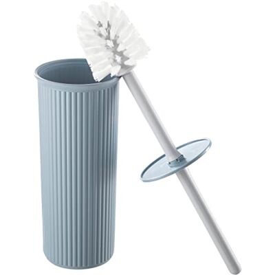 Superio Decorative Plastic Toilet Bowl Brush and Holder Set, Blue (1 Pack) Cleaner Scrubber for Bathroom Ribbed Design Superio Decorative Plastic Toilet Bowl Brush and Holder Set, Blue (1 Pack) Cleaner Scrubber for Bathroom Ribbed Design
