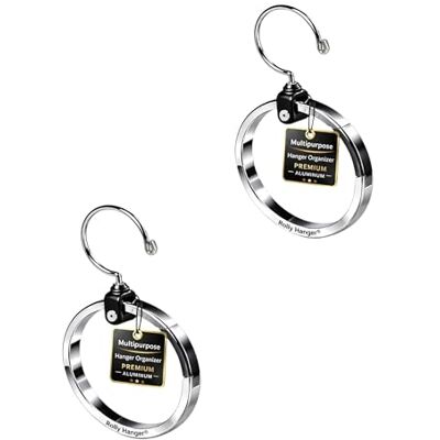 Rolly Hanger Multipurpose Closet Hanger 2-Pack Multi Hangers Saving Space for Clothes Hangers Metal Hangers for Belts, Bags, Ties, Baseball Caps, Scarves, Jewelry Heavy Duty Hanging Wardrobe Organiser Rolly Hanger Multipurpose Closet Hanger 2-Pack Multi Hangers Saving Space for Clothes Hangers Metal Hangers for Belts, Bags, Ties, Baseball Caps, Scarves, Jewelry Heavy Duty Hanging Wardrobe Organiser