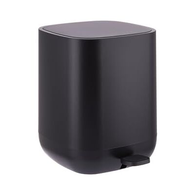 Relaxdays 9L Soft-Close Pedal Waste Bin with Removable Inner Bin, Matt Black, 27x21x26 cm Relaxdays 9L Soft-Close Pedal Waste Bin with Removable Inner Bin, Matt Black, 27x21x26 cm