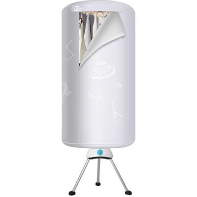 Uten Electric Clothes Dryer, Portable Clothes Dryer Indoor, 1000W 2-Tier Detachable Heated Electric Clothes Drying Rack with Time Setting for Home Apartment Laundry Uten Electric Clothes Dryer, Portable Clothes Dryer Indoor, 1000W 2-Tier Detachable Heated Electric Clothes Drying Rack with Time Setting for Home Apartment Laundry