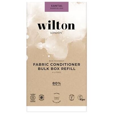 Wilton London Santal Eco-Friendly Gentle Fabric Conditioner 160 Washes (4L) Refill Vegan Plant-Based Biodegradable Natural Fabric Softener Packed with Essential Oils for Long Lasting Fragrance Wilton London Santal Eco-Friendly Gentle Fabric Conditioner 160 Washes (4L) Refill Vegan Plant-Based Biodegradable Natural Fabric Softener Packed with Essential Oils for Long Lasting Fragrance