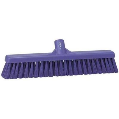 Vikan 31748 Coarse/Fine Sweep Floor Broom Head, Polypropylene Block, 16-1/2" Polyester Bristle, Purple Vikan 31748 Coarse/Fine Sweep Floor Broom Head, Polypropylene Block, 16-1/2" Polyester Bristle, Purple