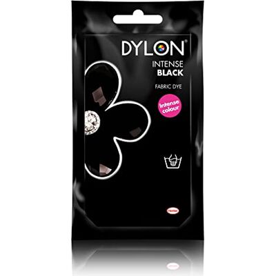 Dylon Hand Dye, Fabric Dye Sachet For Clothes, Soft Furnishings And Projects, Intense Black Pack Of 4 Dylon Hand Dye, Fabric Dye Sachet For Clothes, Soft Furnishings And Projects, Intense Black Pack Of 4