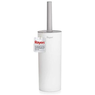 Rayen WC Brush with Lid Efficient Cleaning Soft Touch 14.5" x 3.6" White Rayen WC Brush with Lid Efficient Cleaning Soft Touch 14.5" x 3.6" White