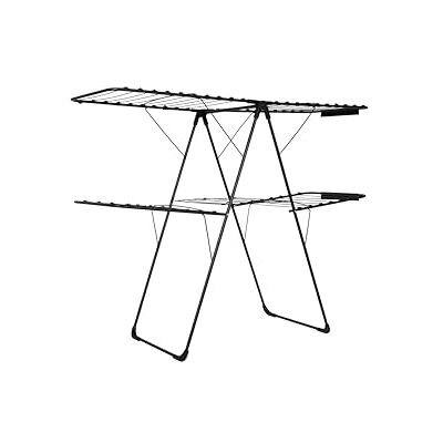 Hill's Hills Premium 2 Tier Clothes Airer – powder‑coated steel drying rack, compact footprint, Black Hill's Hills Premium 2 Tier Clothes Airer – powder‑coated steel drying rack, compact footprint, Black