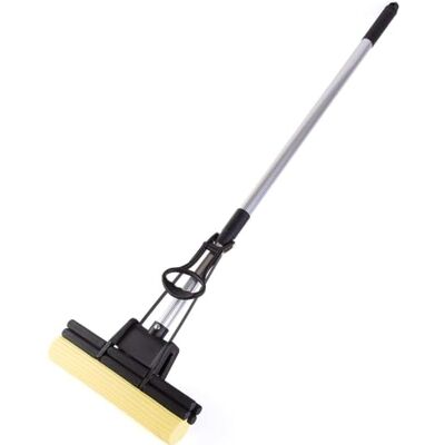 DID PVA Sponge Mop, 27cm Wide Floor Cleaning Mop with Extendable 119cm Handle, Absorbent Sponge Head for Smooth Surfaces, Wringer Action Mop for Home, Kitchen and Commercial Cleaning Tasks Daily Usage DID PVA Sponge Mop, 27cm Wide Floor Cleaning Mop with Extendable 119cm Handle, Absorbent Sponge Head for Smooth Surfaces, Wringer Action Mop for Home, Kitchen and Commercial Cleaning Tasks Daily Usage