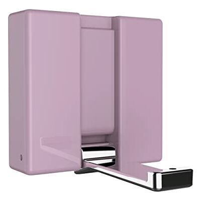 WENKO Basic Alpha Folding Hook, Folding Wall Hook for Drilling, with Non-Slip Protection, Modern Design, Plastic Housing and Sturdy Metal Hook, 8 x 8 x 2.5 cm, Pink WENKO Basic Alpha Folding Hook, Folding Wall Hook for Drilling, with Non-Slip Protection, Modern Design, Plastic Housing and Sturdy Metal Hook, 8 x 8 x 2.5 cm, Pink